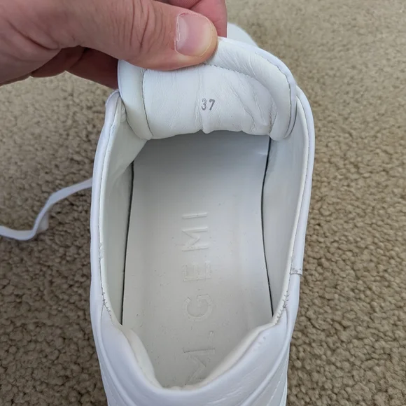 M Gemi Palestra Due White Leather Sneakers size 7 37 EUC - Picture 5 of 5